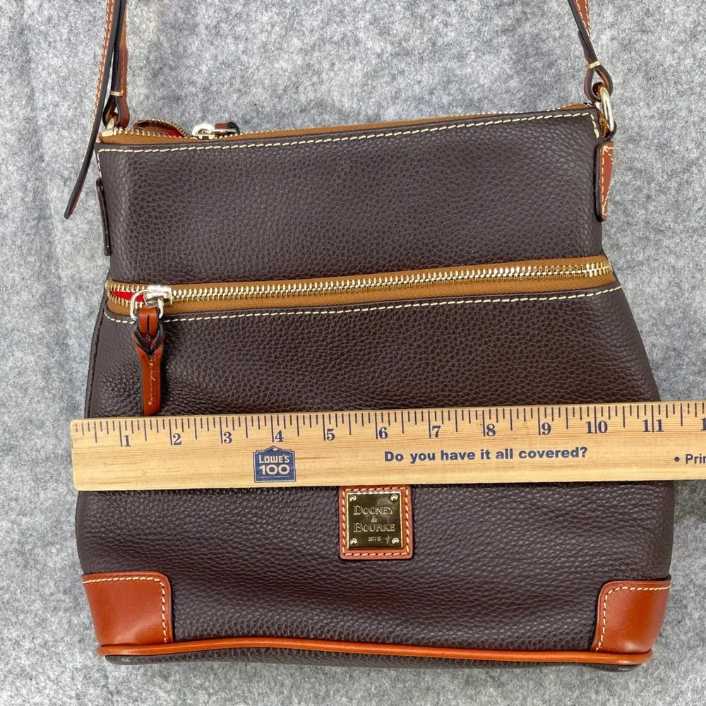 Dooney & Bourke Crossbody Bag Women Small Brown Pebble Leather shoulder Purse